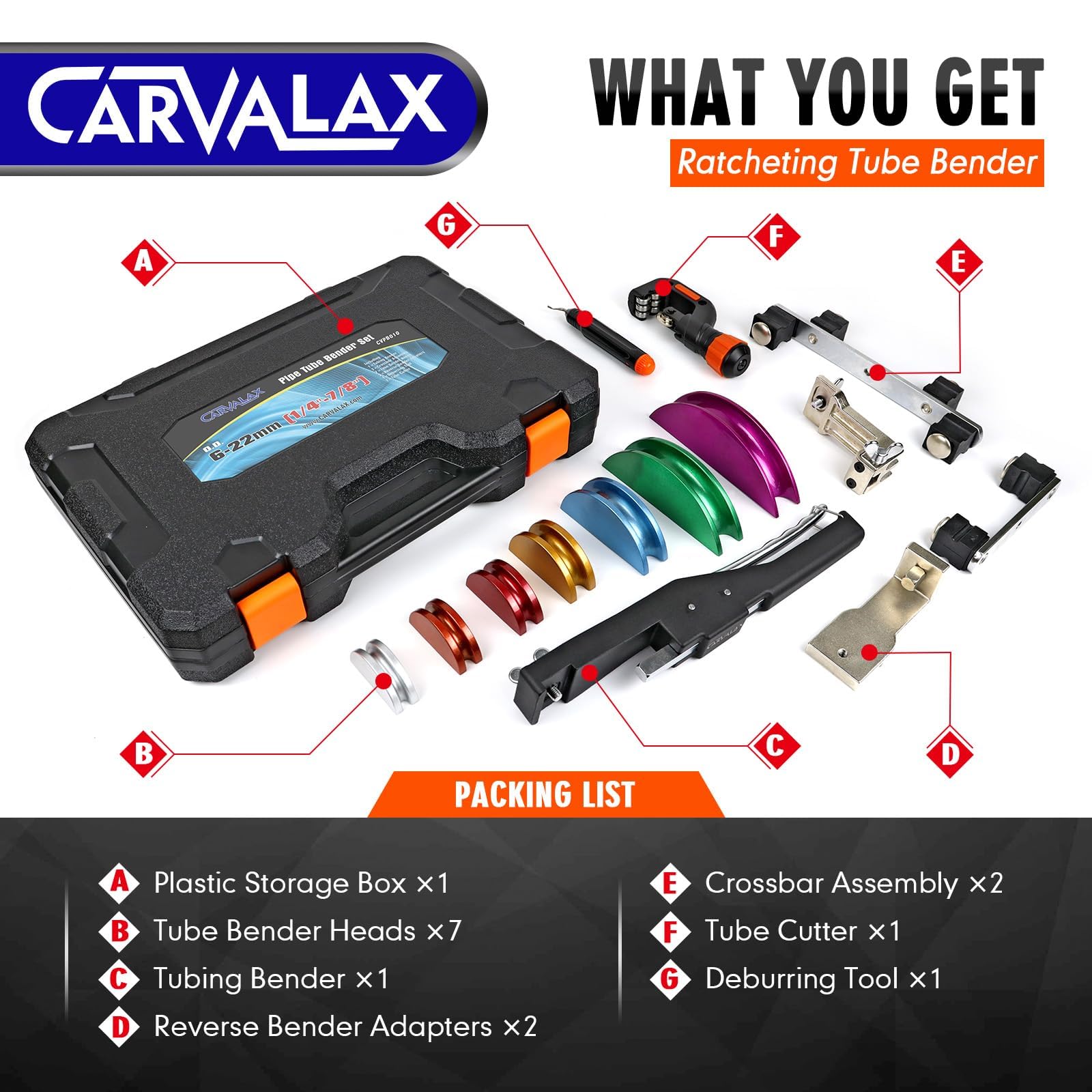 Amazon | CAVALAX パイプチューブベンダーセット、外径1/4インチから7